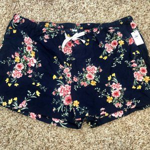 Floral Pajama Lounge Shorts